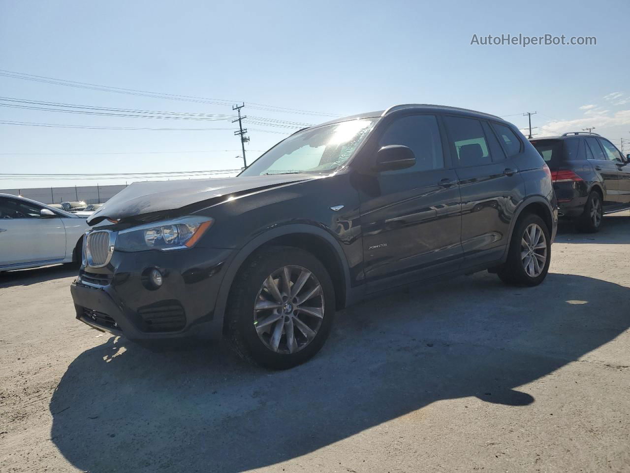 2016 Bmw X3 Xdrive28i Черный vin: 5UXWX9C56G0D69569