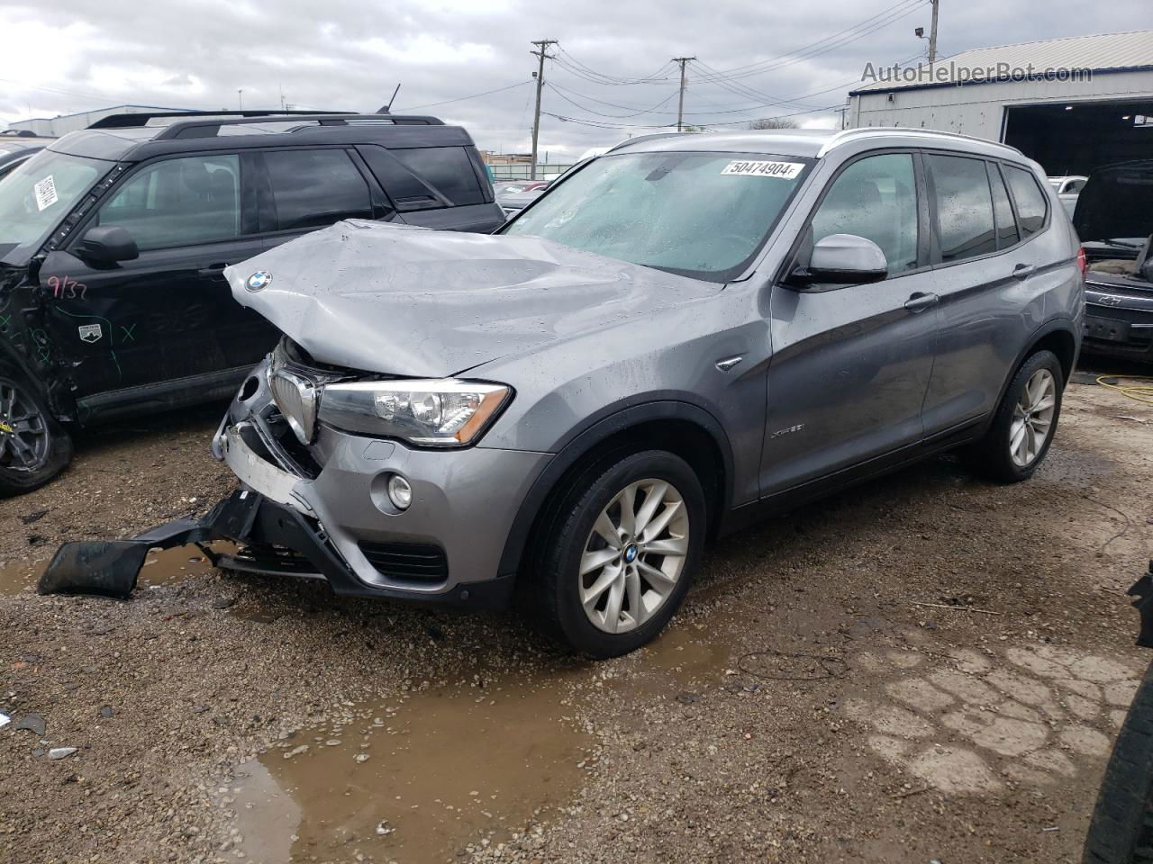 2016 Bmw X3 Xdrive28i Gray vin: 5UXWX9C56G0D75209