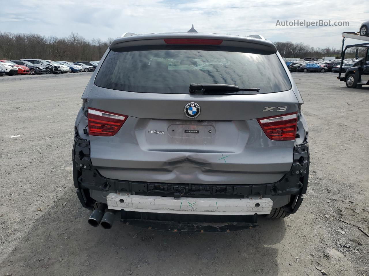 2016 Bmw X3 Xdrive28i Серебряный vin: 5UXWX9C56G0D77493