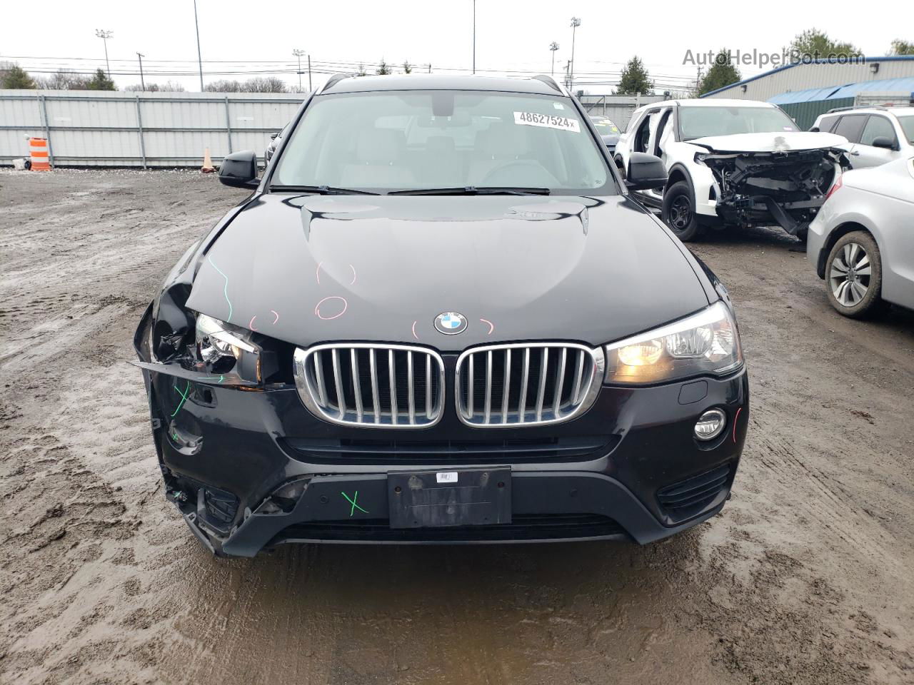 2016 Bmw X3 Xdrive28i Черный vin: 5UXWX9C56G0D82001