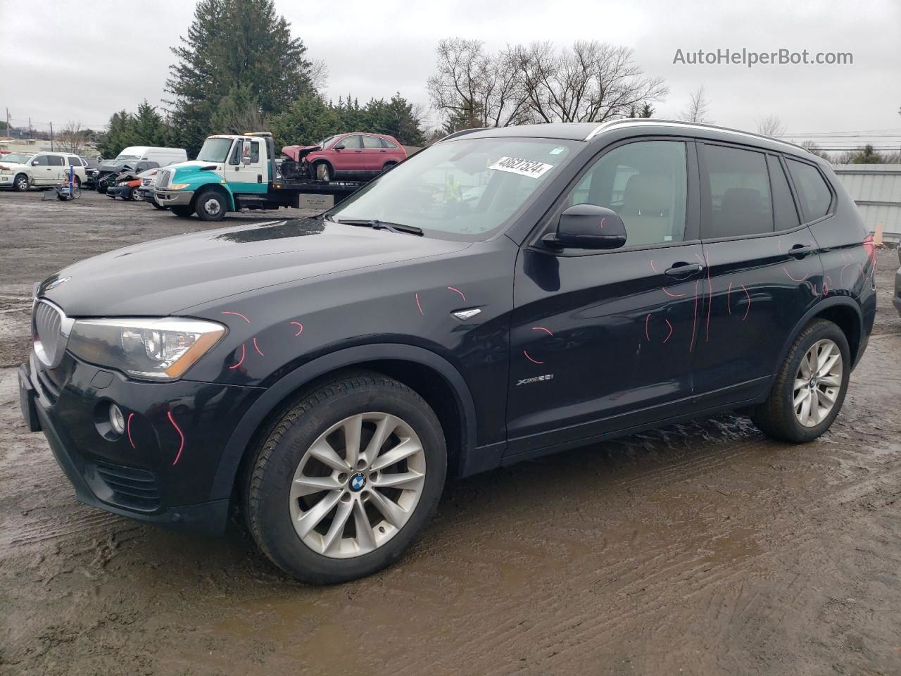 2016 Bmw X3 Xdrive28i Black vin: 5UXWX9C56G0D82001