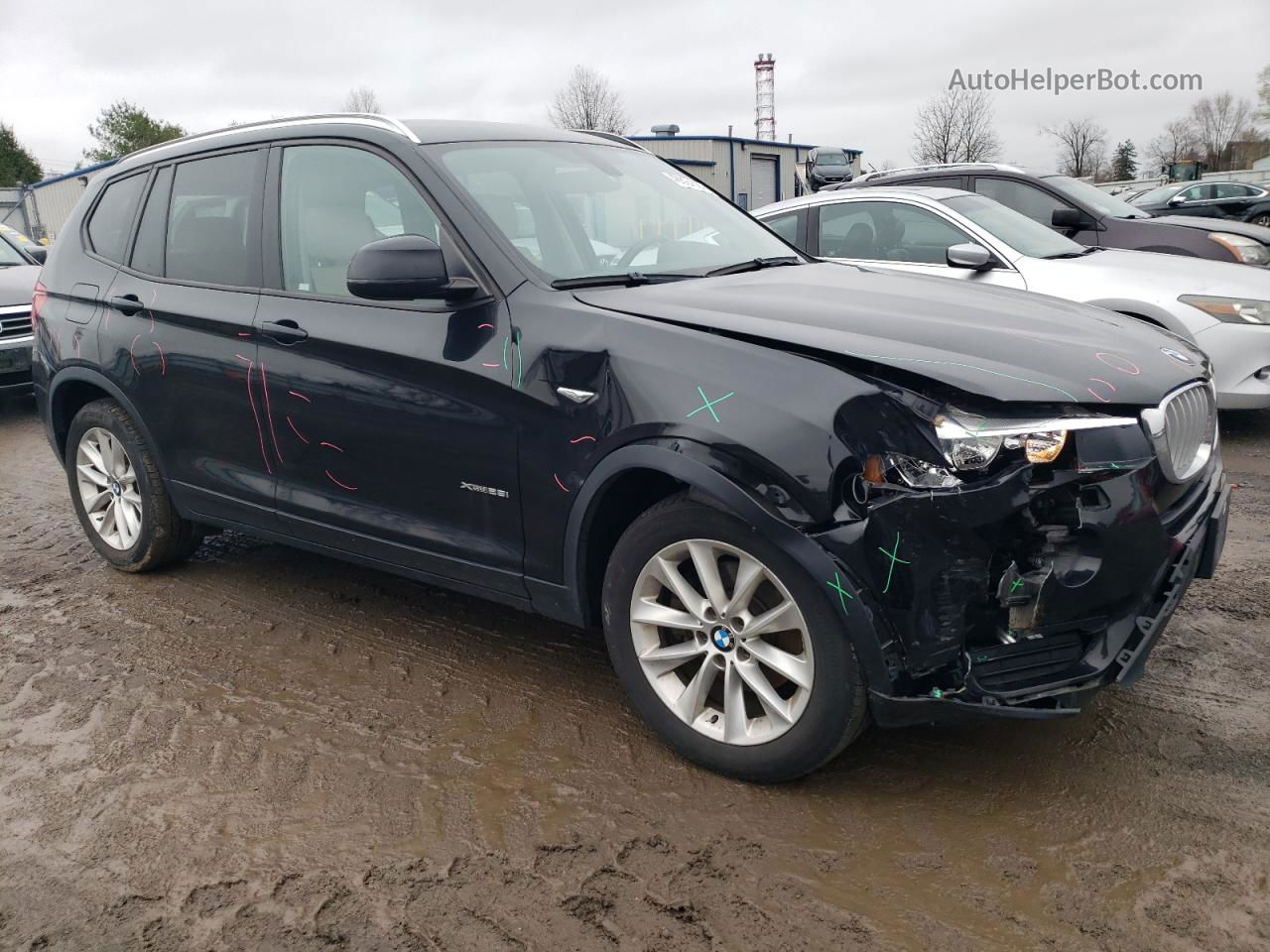 2016 Bmw X3 Xdrive28i Black vin: 5UXWX9C56G0D82001