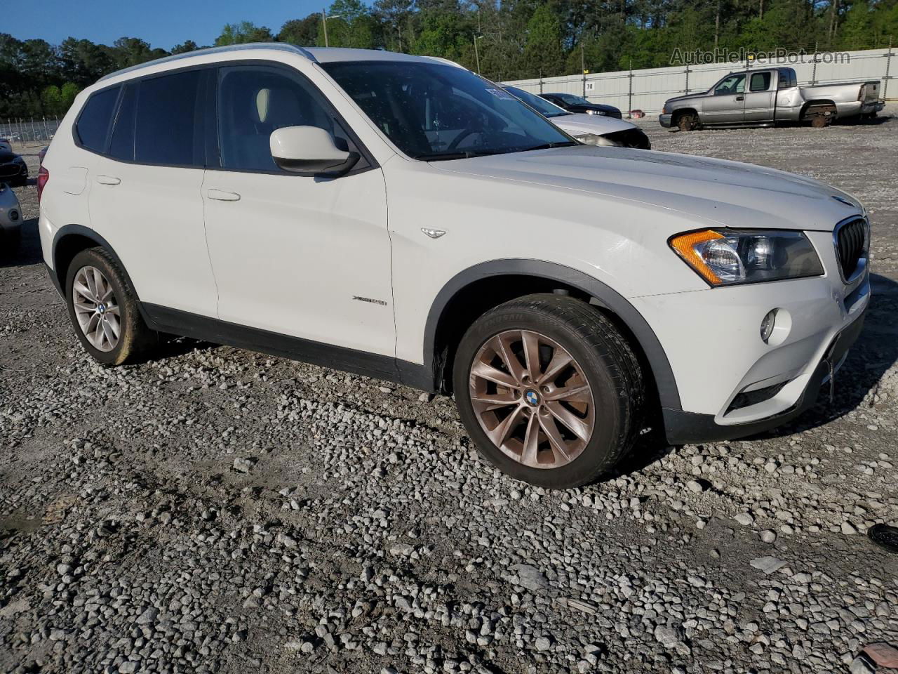 2013 Bmw X3 Xdrive28i White vin: 5UXWX9C57D0A10811