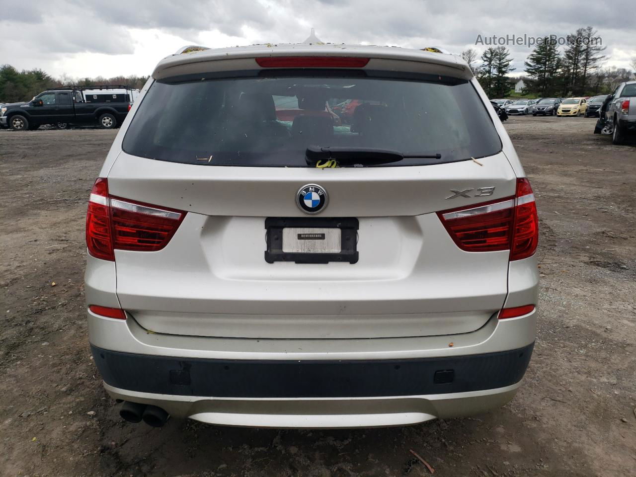 2013 Bmw X3 Xdrive28i Silver vin: 5UXWX9C57D0A23932