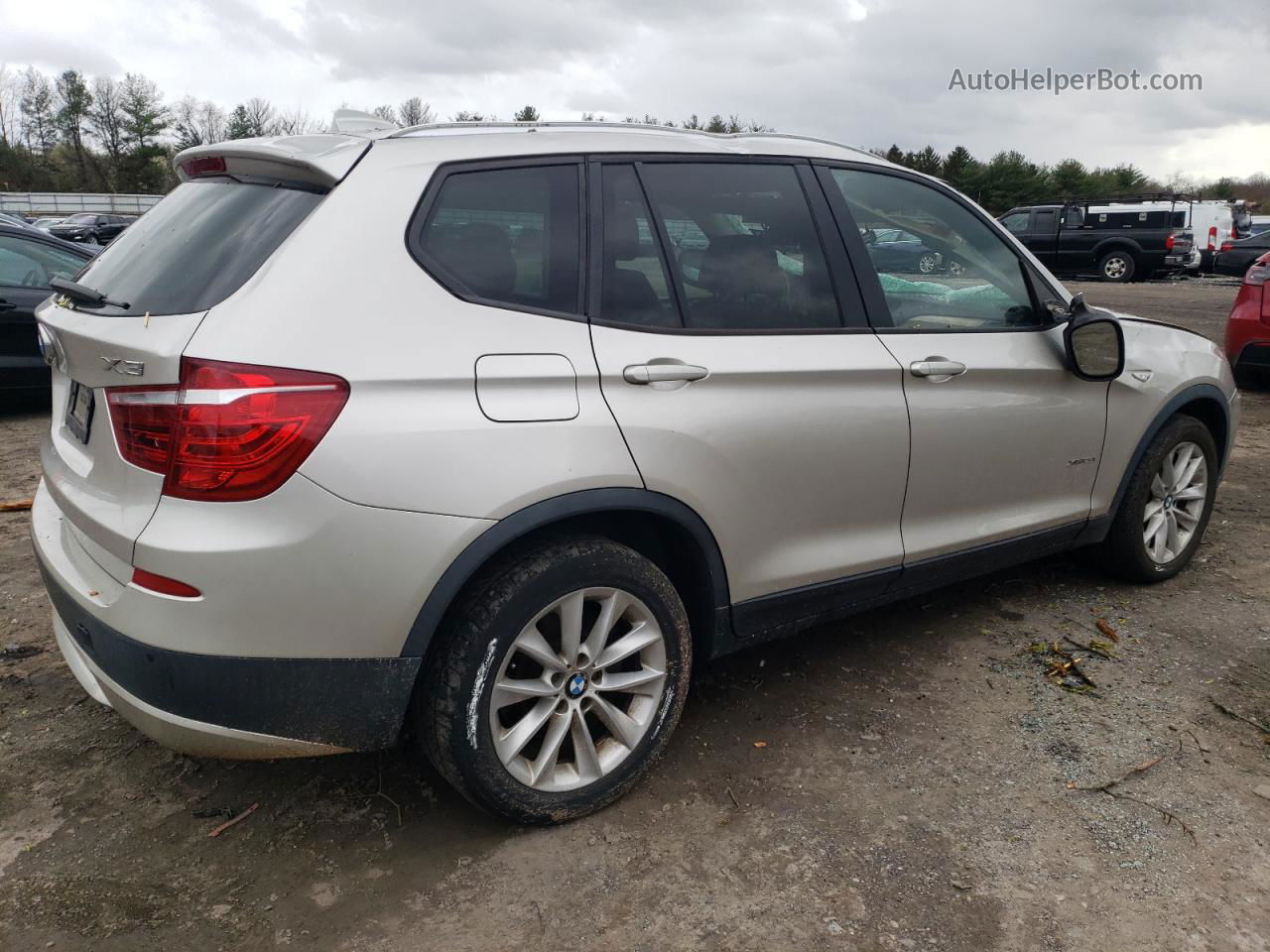 2013 Bmw X3 Xdrive28i Silver vin: 5UXWX9C57D0A23932