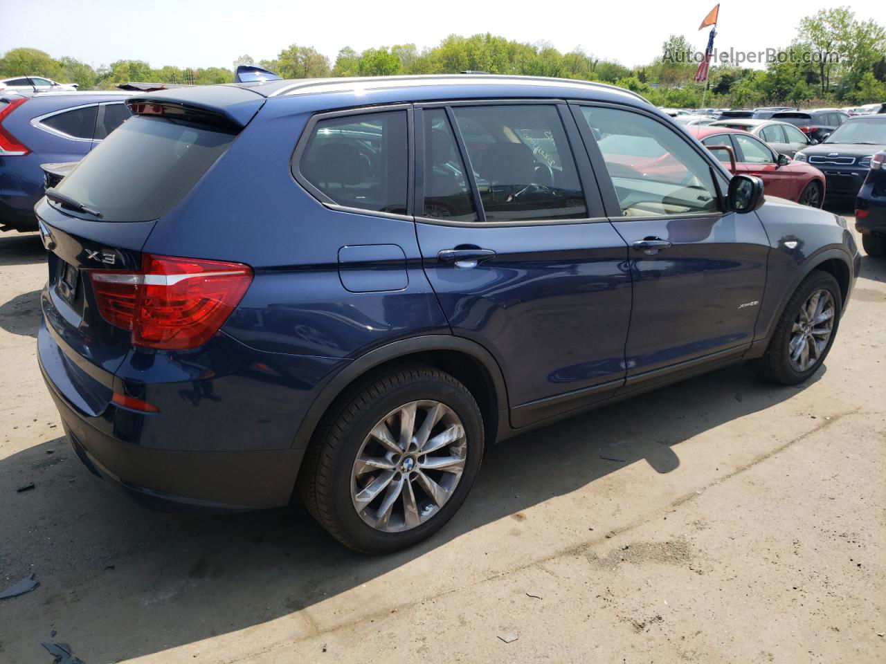 2013 Bmw X3 Xdrive28i Blue vin: 5UXWX9C57D0A24529