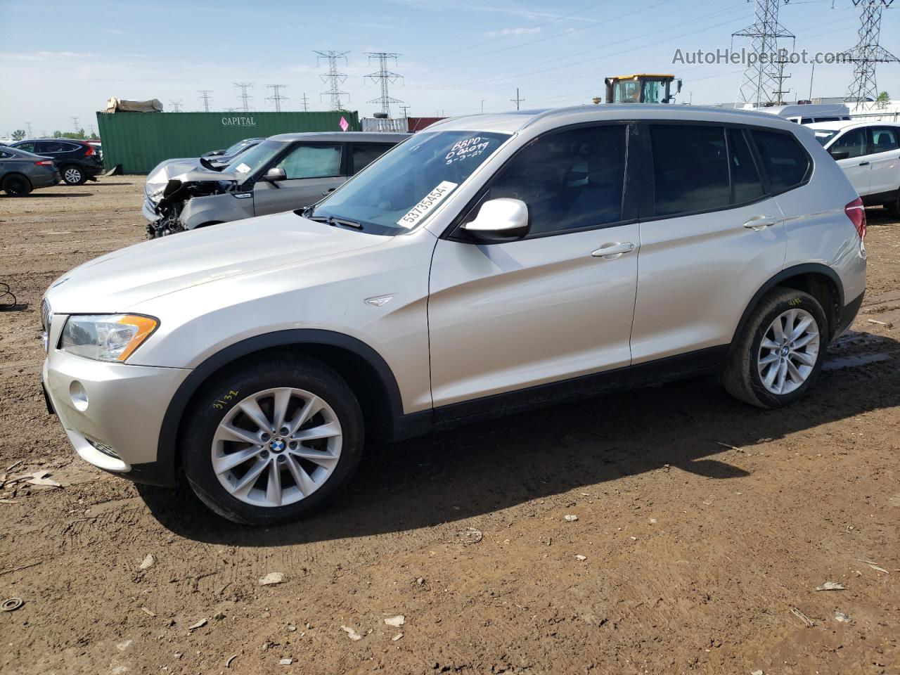 2013 Bmw X3 Xdrive28i Silver vin: 5UXWX9C57D0D02099