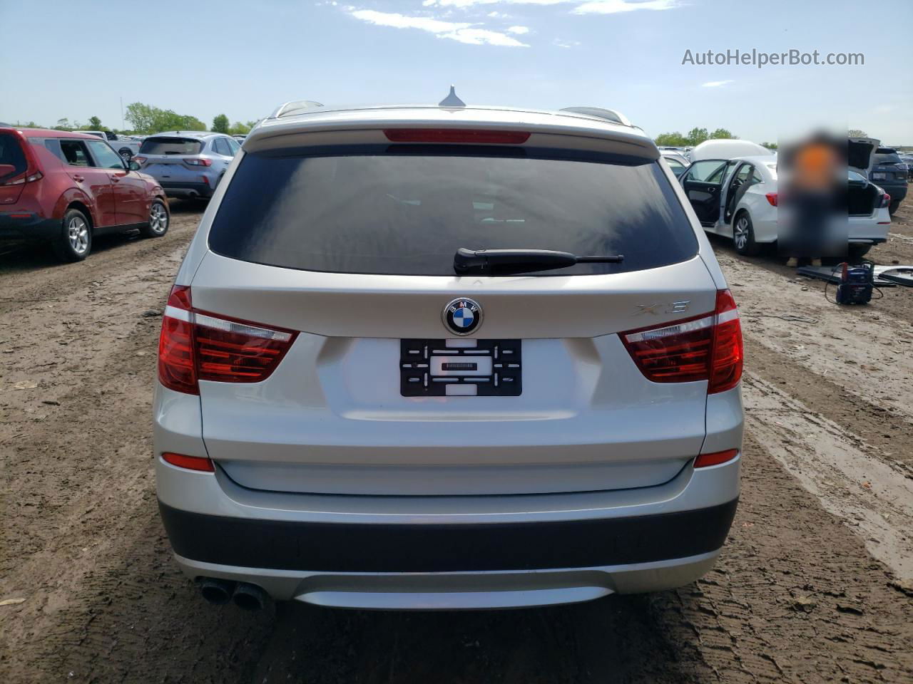 2013 Bmw X3 Xdrive28i Silver vin: 5UXWX9C57D0D02099