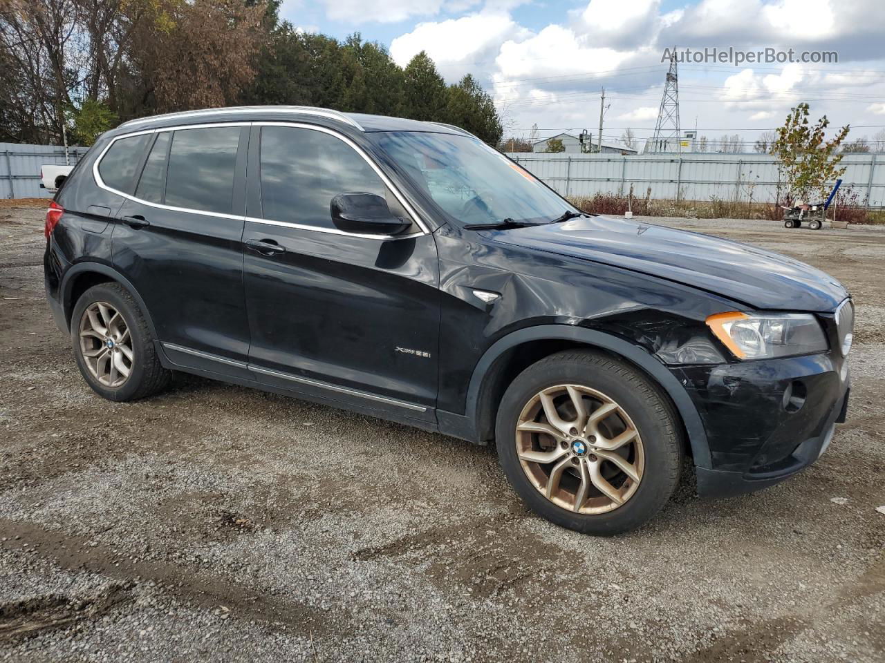 2013 Bmw X3 Xdrive28i Black vin: 5UXWX9C57D0D07643