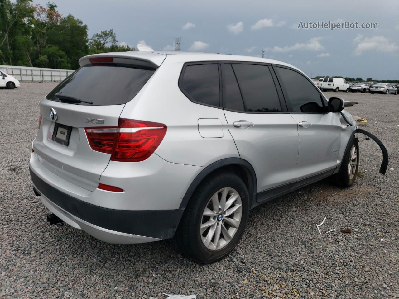 2013 Bmw X3 Xdrive28i Silver vin: 5UXWX9C57D0D08565