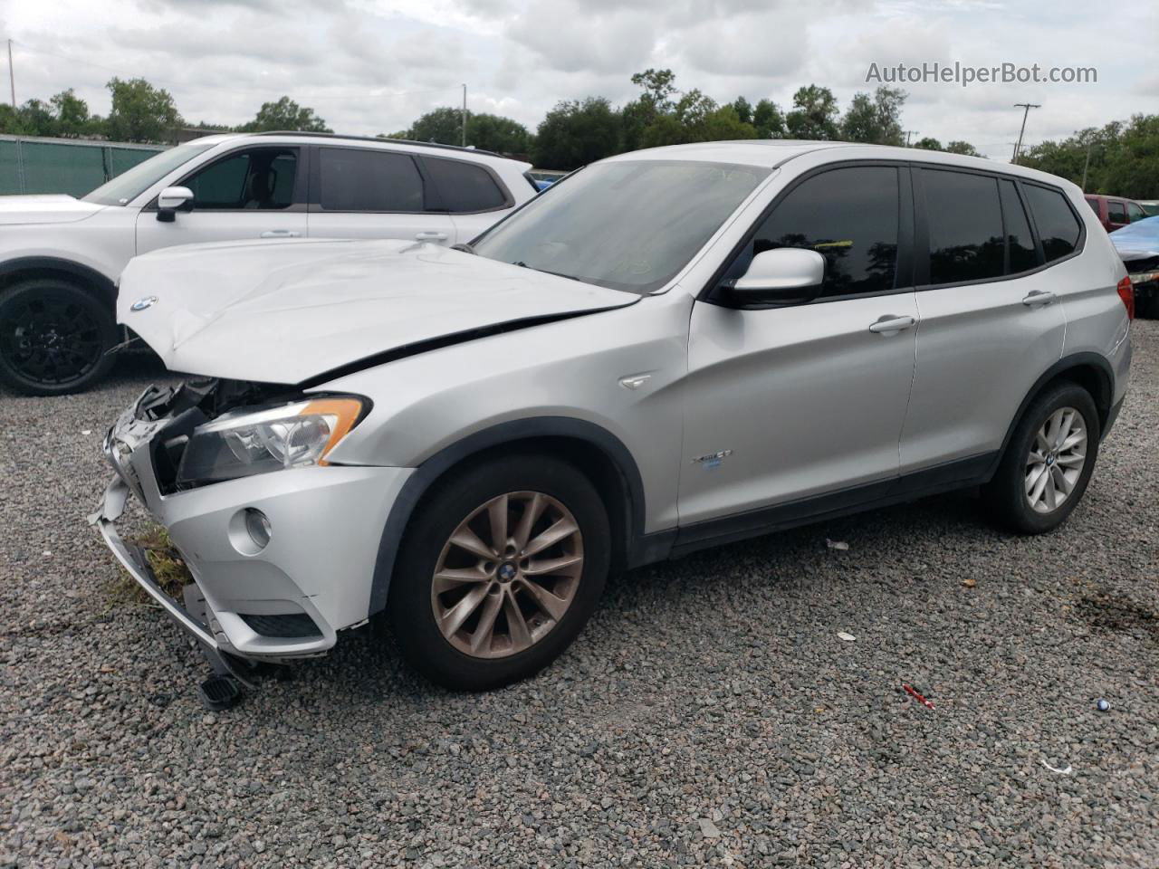 2013 Bmw X3 Xdrive28i Silver vin: 5UXWX9C57D0D08565