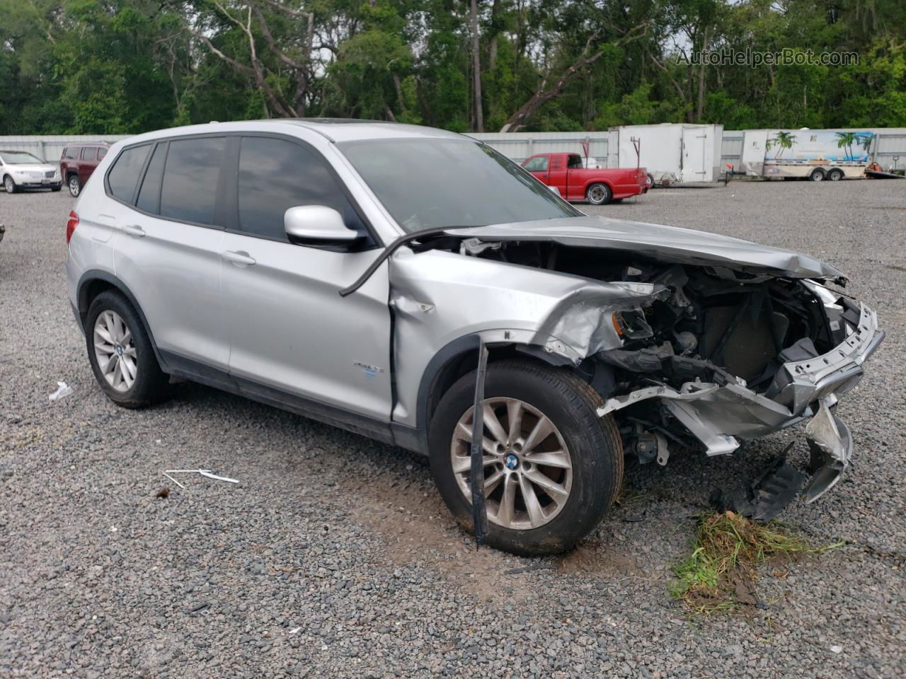 2013 Bmw X3 Xdrive28i Silver vin: 5UXWX9C57D0D08565