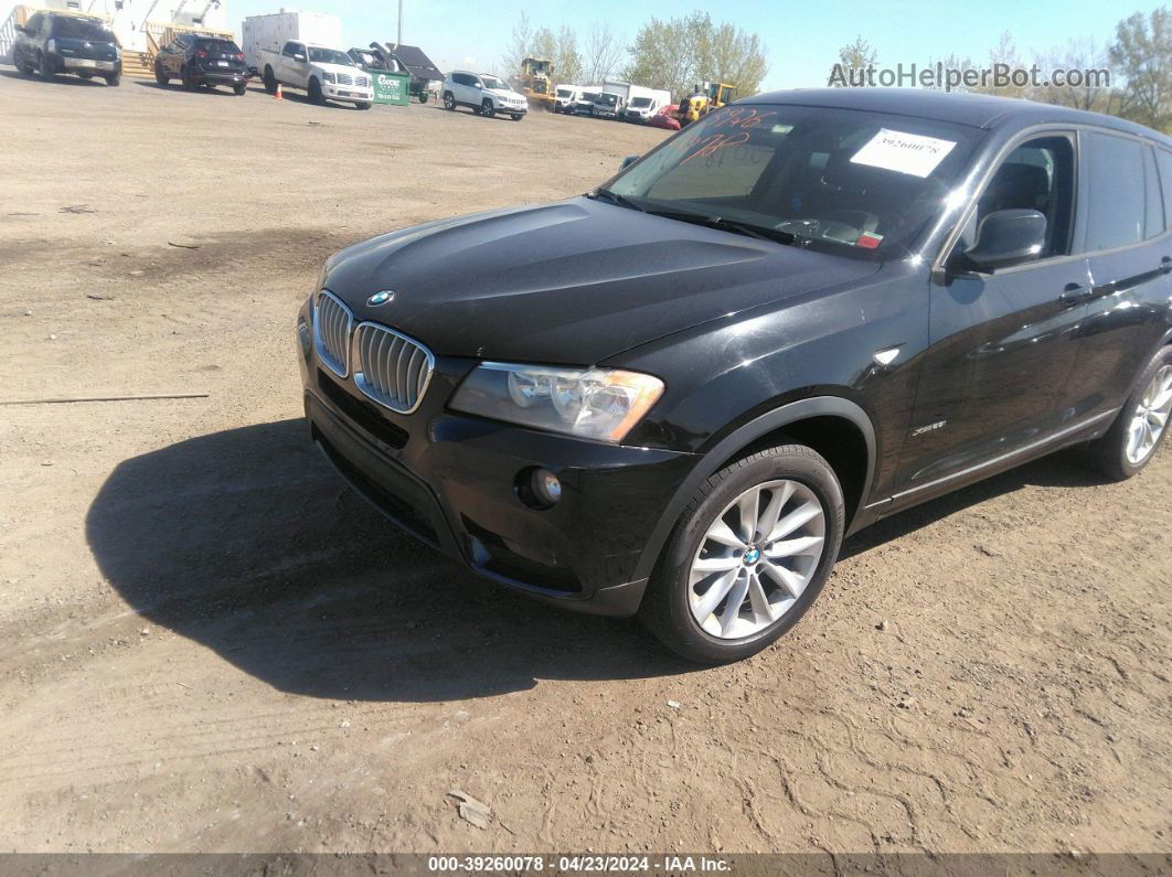 2013 Bmw X3 Xdrive28i Black vin: 5UXWX9C57D0D09117