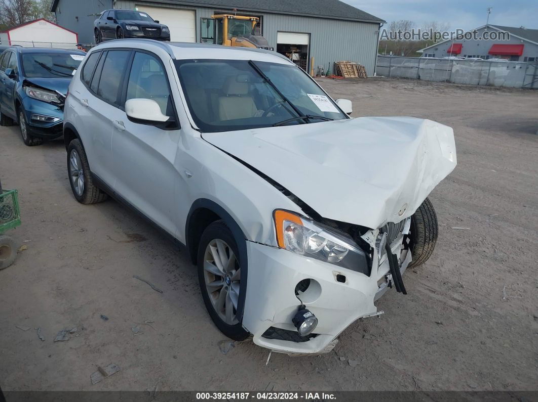 2014 Bmw X3 Xdrive28i White vin: 5UXWX9C57E0D22399