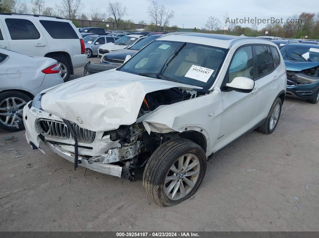 2014 Bmw X3 Xdrive28i White vin: 5UXWX9C57E0D22399