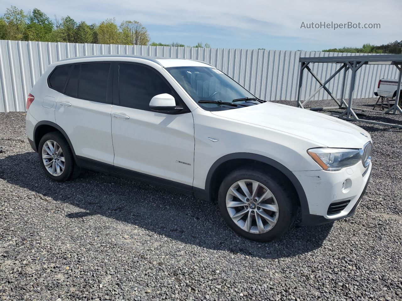 2016 Bmw X3 Xdrive28i White vin: 5UXWX9C57G0D62923