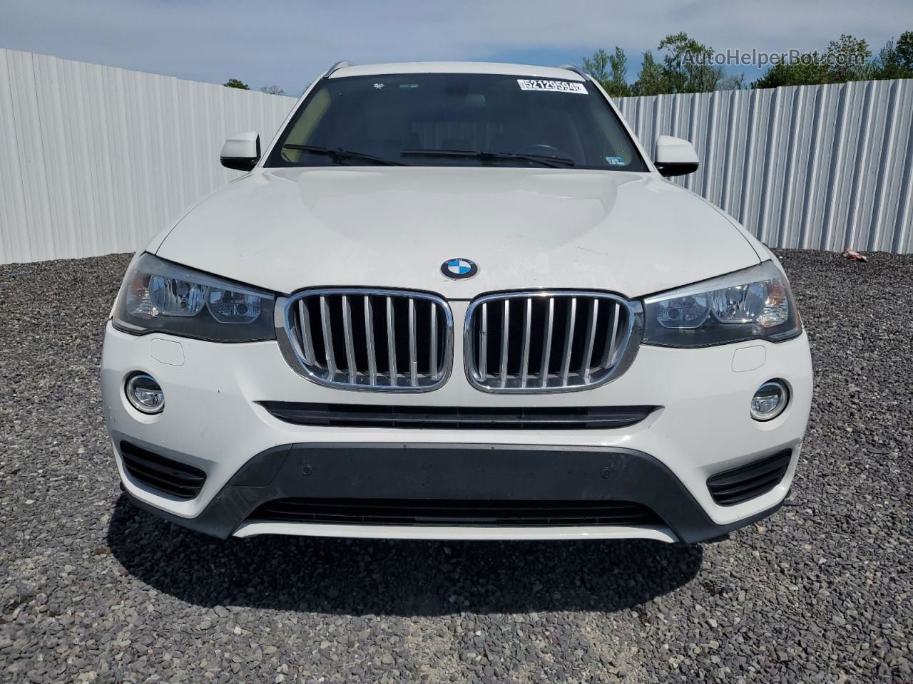 2016 Bmw X3 Xdrive28i White vin: 5UXWX9C57G0D62923