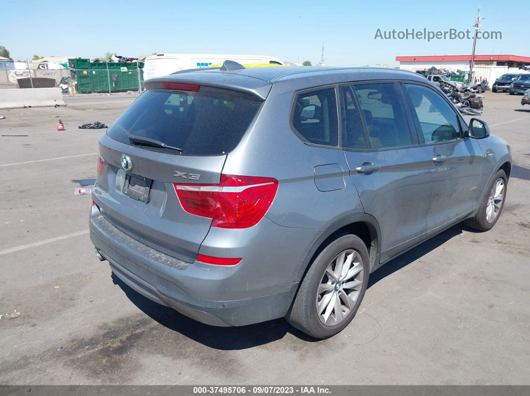 2016 Bmw X3 Xdrive28i Gray vin: 5UXWX9C57G0D67488