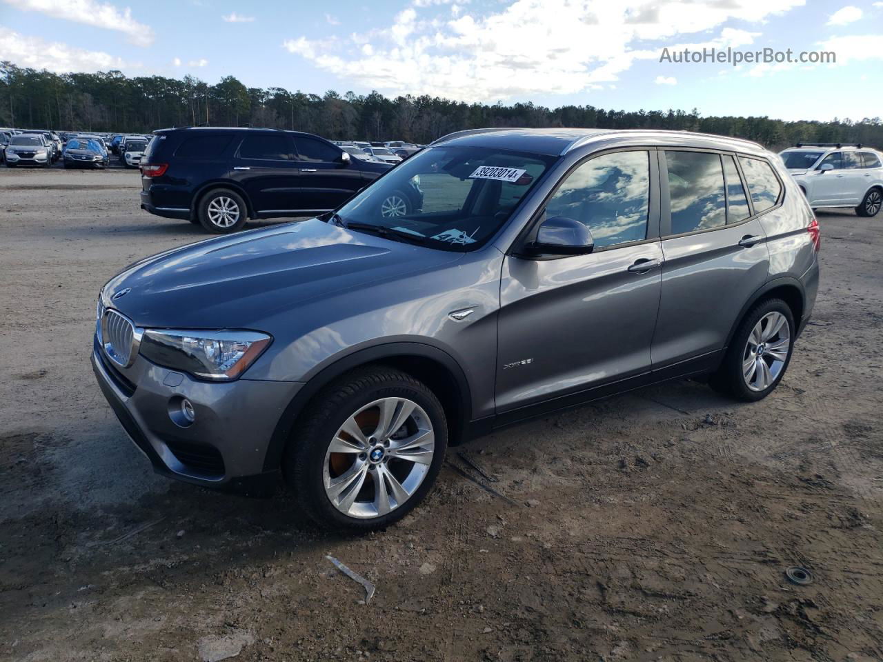 2016 Bmw X3 Xdrive28i Gray vin: 5UXWX9C57G0D71542