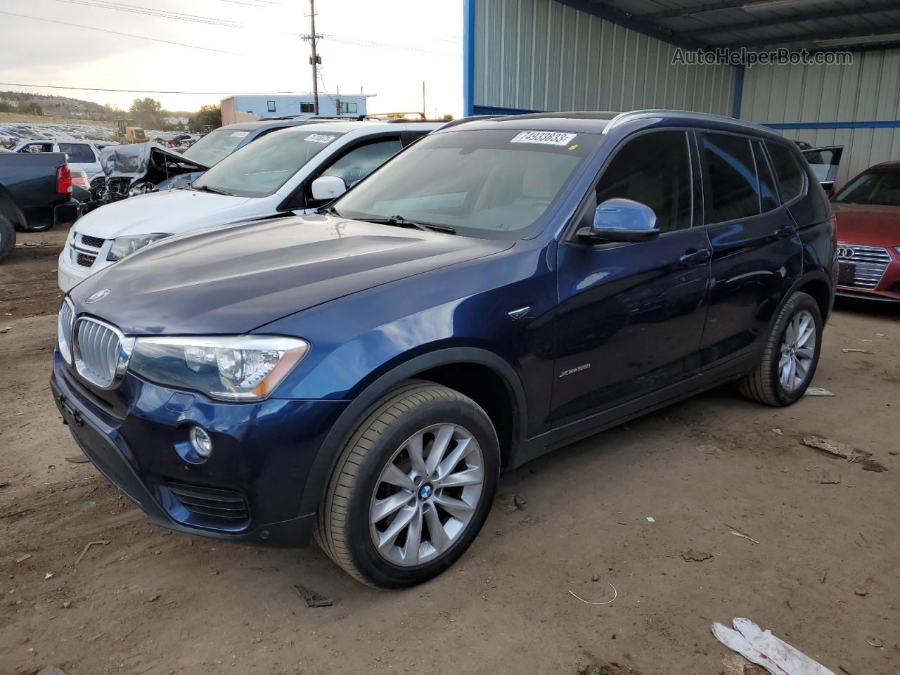 2016 Bmw X3 Xdrive28i Синий vin: 5UXWX9C57G0D76210