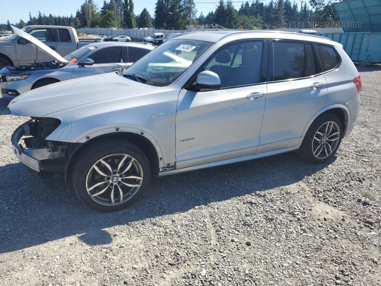 2016 Bmw X3 Xdrive28i Silver vin: 5UXWX9C57G0D82377