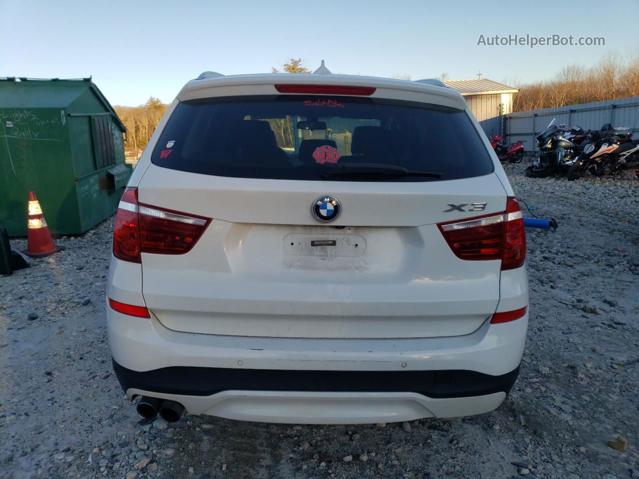 2016 Bmw X3 Xdrive28i Белый vin: 5UXWX9C57G0D87322