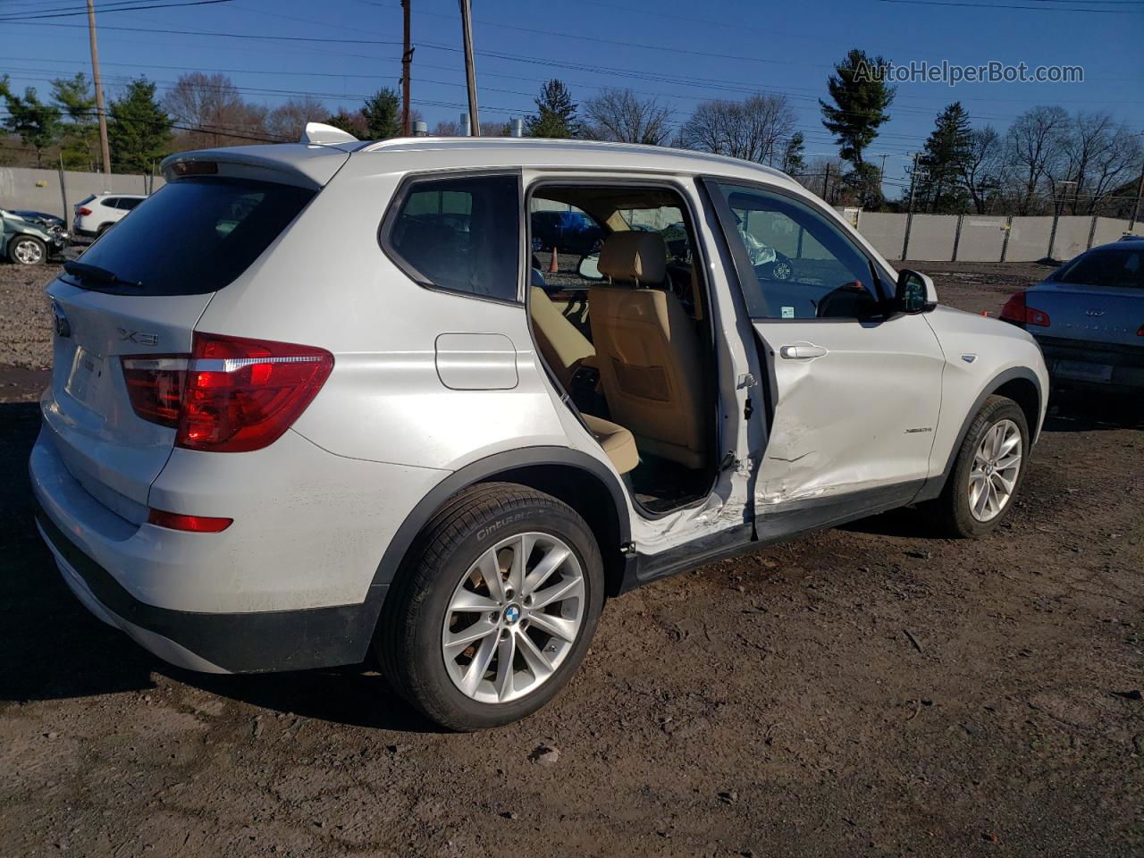 2016 Bmw X3 Xdrive28i White vin: 5UXWX9C57G0D90088