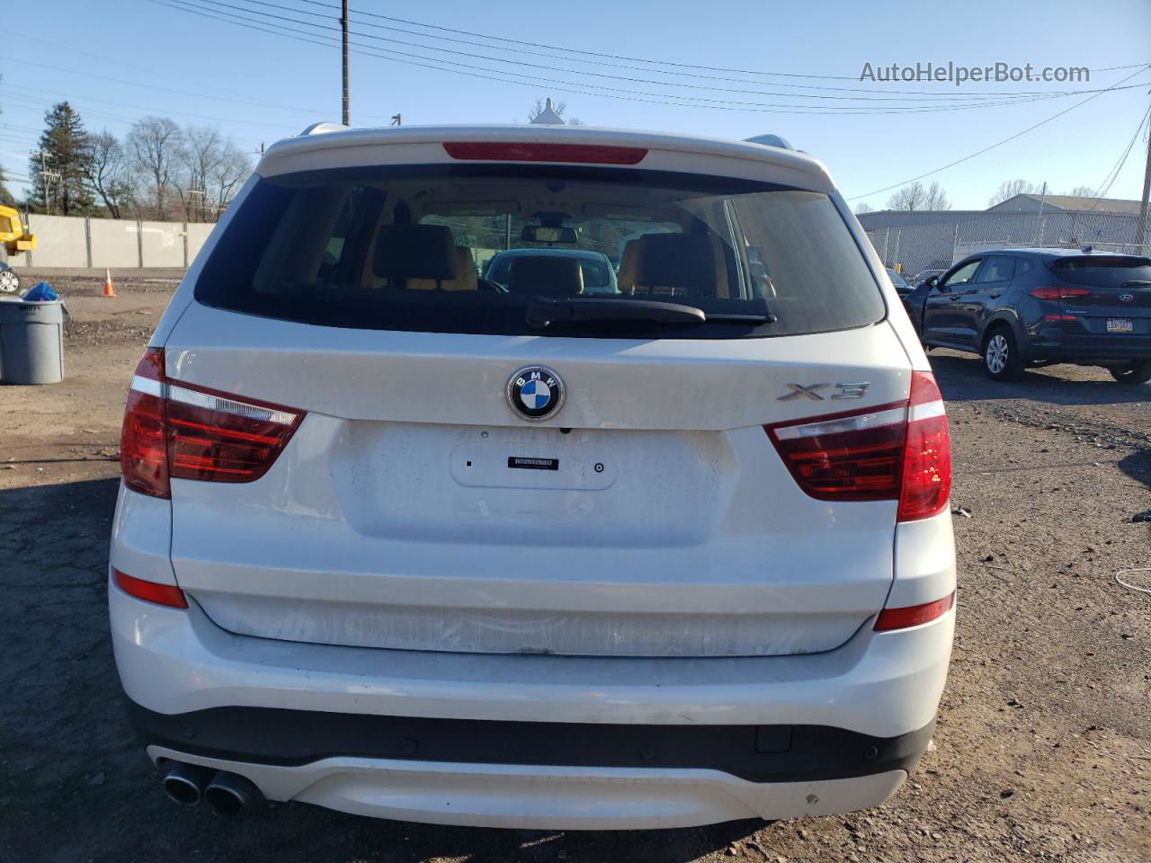 2016 Bmw X3 Xdrive28i White vin: 5UXWX9C57G0D90088