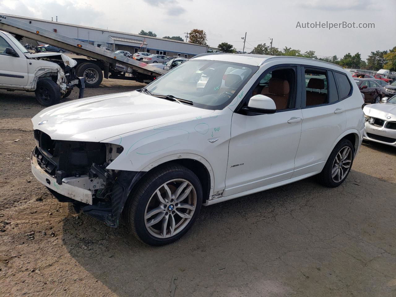 2016 Bmw X3 Xdrive28i White vin: 5UXWX9C57G0D94125