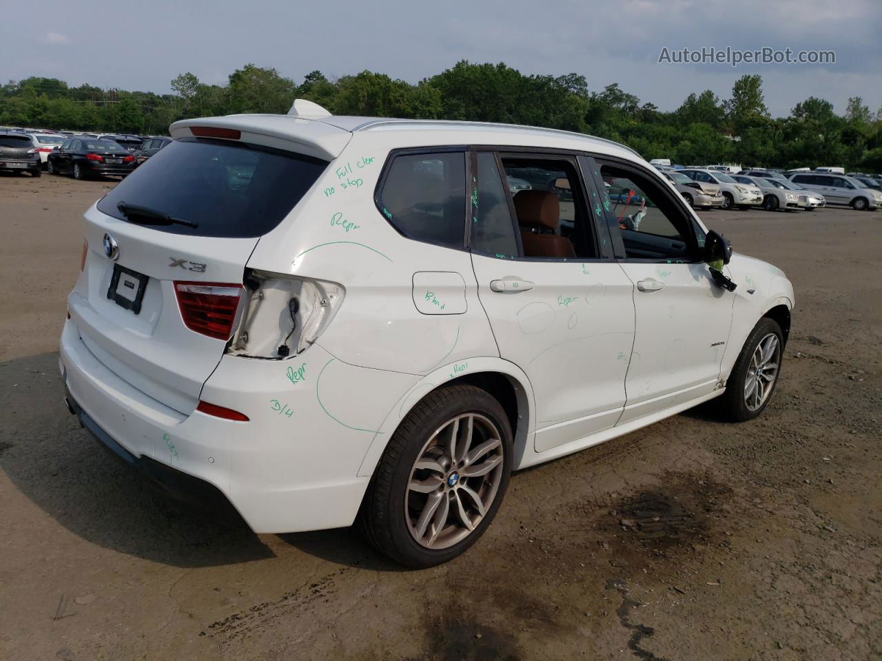 2016 Bmw X3 Xdrive28i White vin: 5UXWX9C57G0D94125