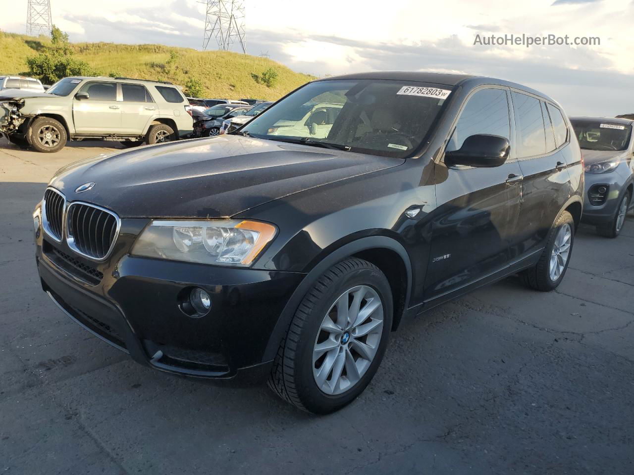 2013 Bmw X3 Xdrive28i Black vin: 5UXWX9C58D0A13376