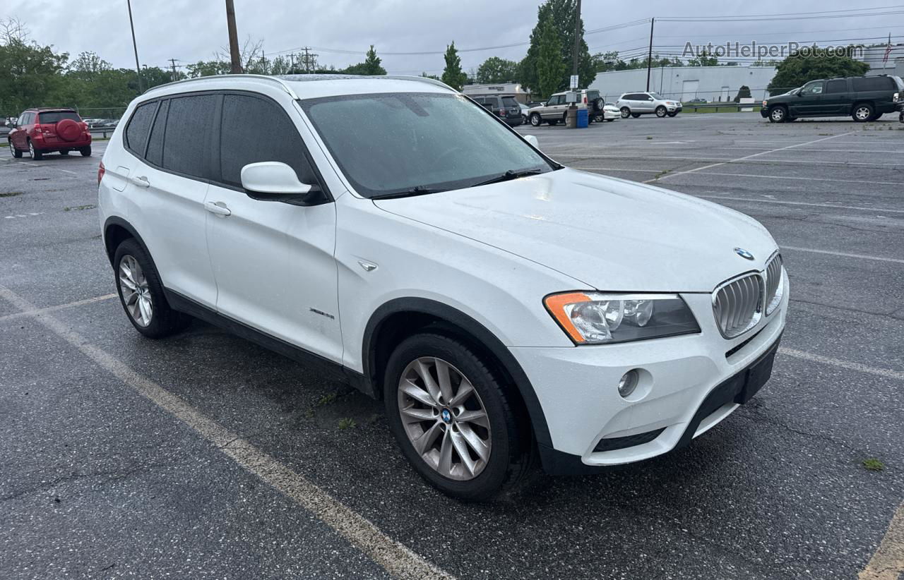 2013 Bmw X3 Xdrive28i White vin: 5UXWX9C58D0D04427