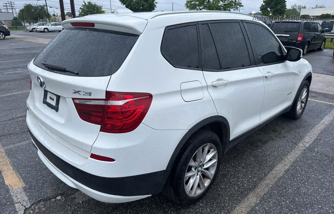 2013 Bmw X3 Xdrive28i White vin: 5UXWX9C58D0D04427