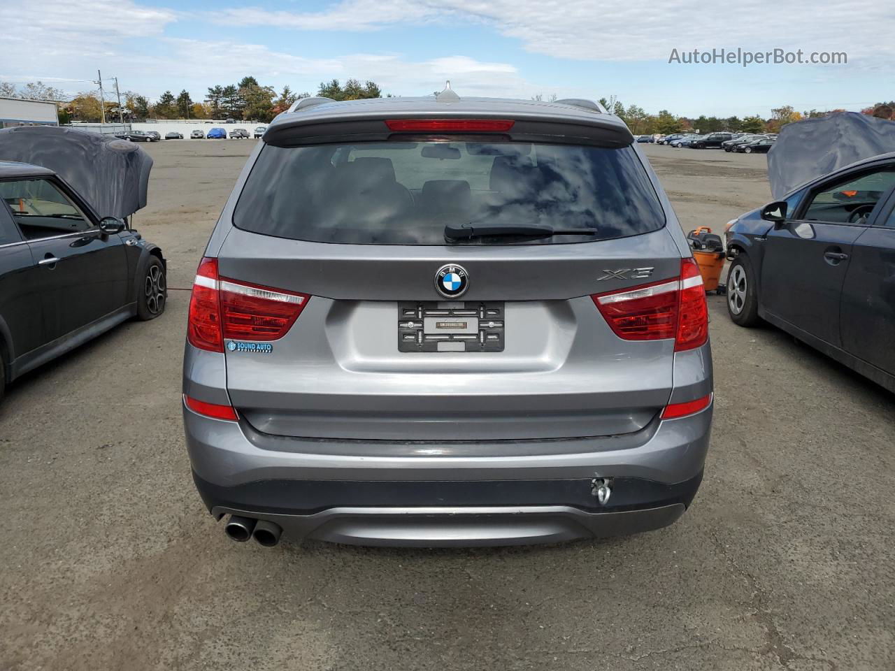 2016 Bmw X3 Xdrive28i Gray vin: 5UXWX9C58G0D66835