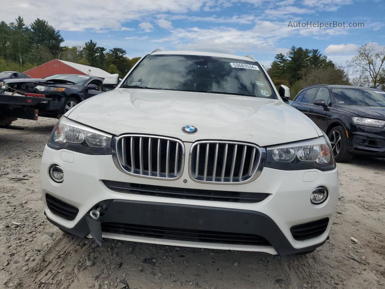 2016 Bmw X3 Xdrive28i White vin: 5UXWX9C58G0D69363