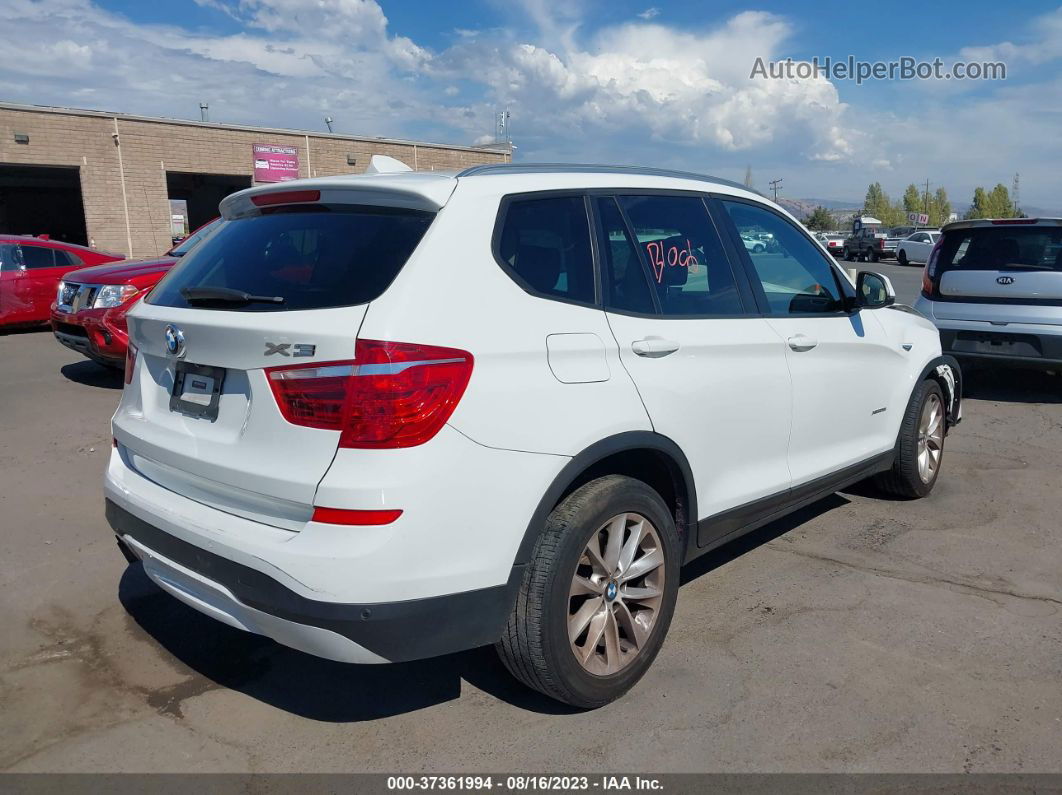 2016 Bmw X3 Xdrive28i White vin: 5UXWX9C58G0D78063