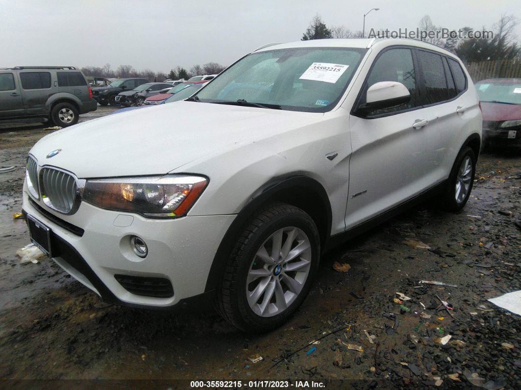 2016 Bmw X3 Xdrive28i White vin: 5UXWX9C58G0D80878