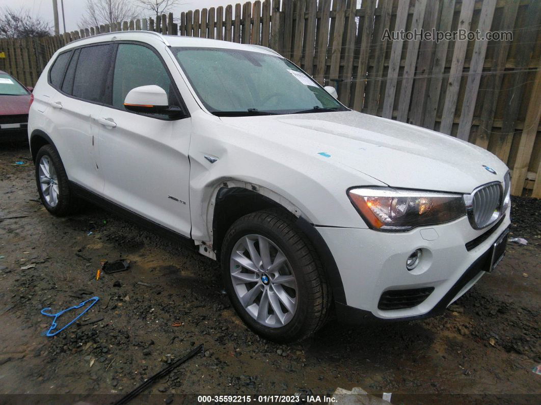 2016 Bmw X3 Xdrive28i White vin: 5UXWX9C58G0D80878