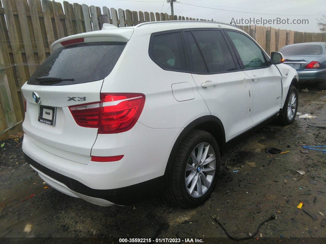 2016 Bmw X3 Xdrive28i White vin: 5UXWX9C58G0D80878