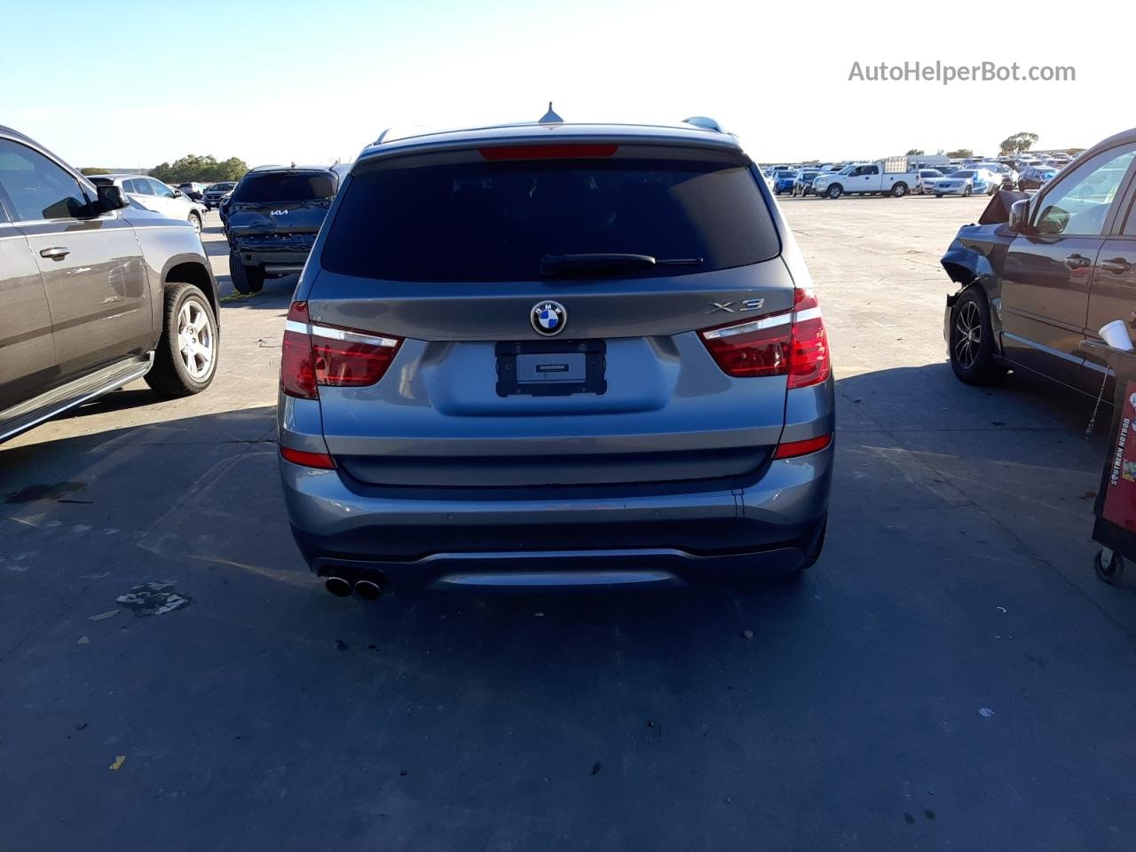 2016 Bmw X3 Xdrive28i Gray vin: 5UXWX9C58G0D85823