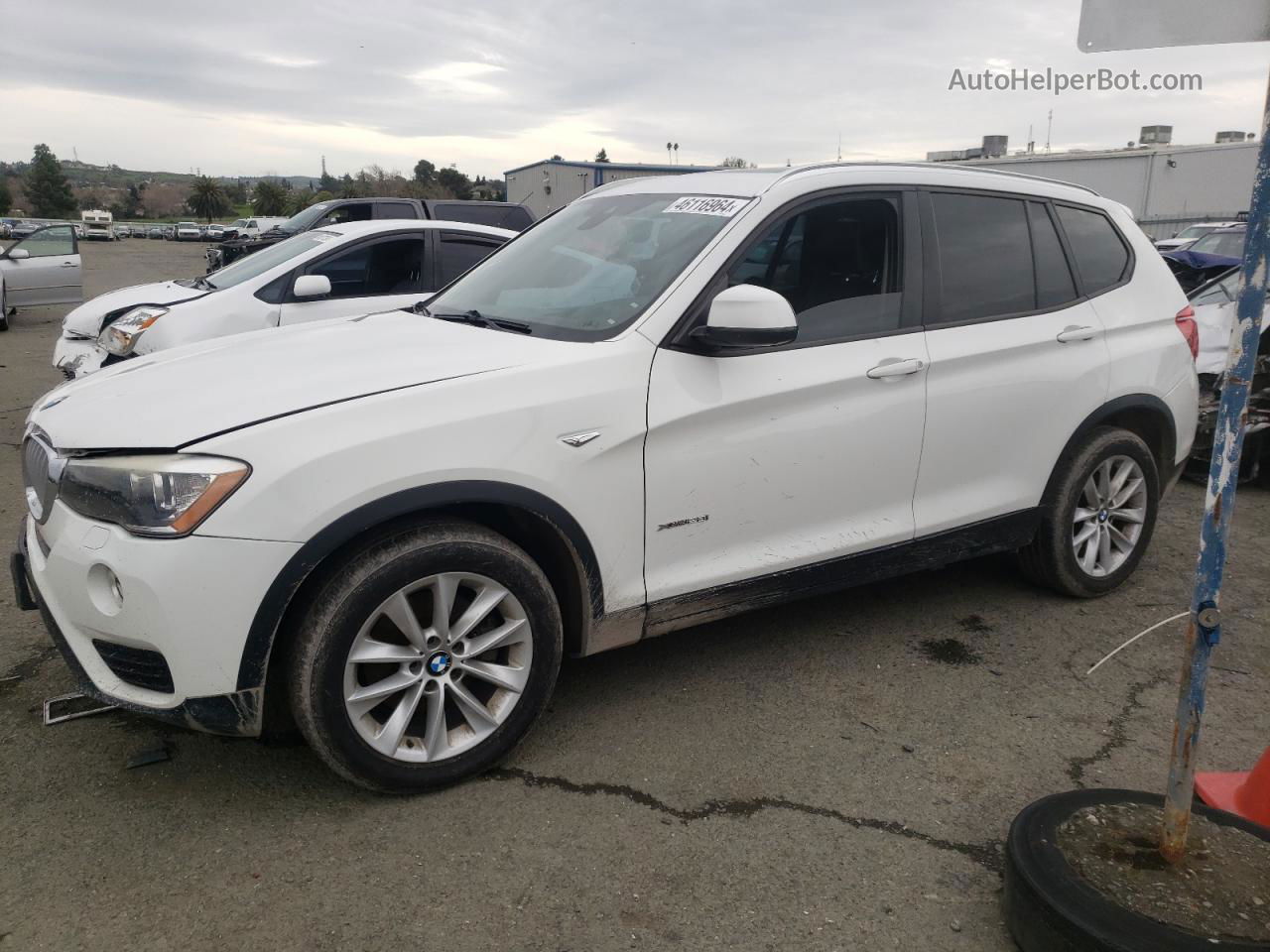 2016 Bmw X3 Xdrive28i White vin: 5UXWX9C58G0D86650