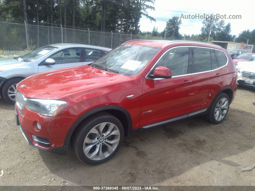 2016 Bmw X3 Xdrive28i Red vin: 5UXWX9C58G0D88253