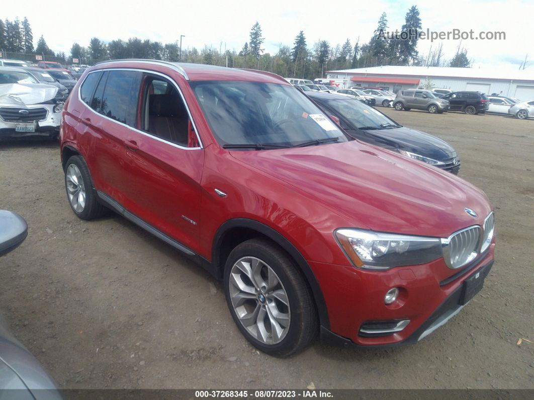 2016 Bmw X3 Xdrive28i Red vin: 5UXWX9C58G0D88253