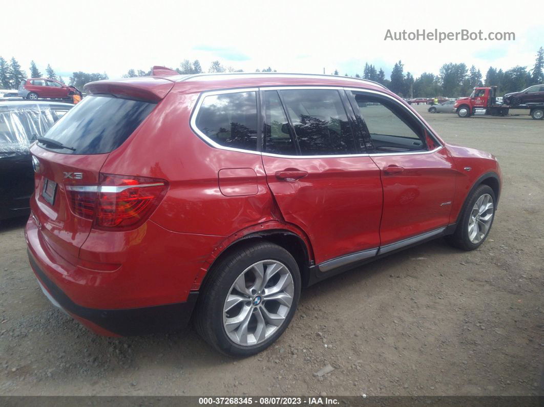 2016 Bmw X3 Xdrive28i Red vin: 5UXWX9C58G0D88253