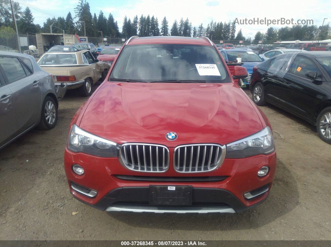 2016 Bmw X3 Xdrive28i Red vin: 5UXWX9C58G0D88253