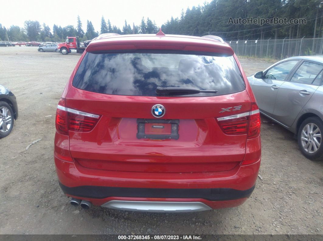 2016 Bmw X3 Xdrive28i Red vin: 5UXWX9C58G0D88253