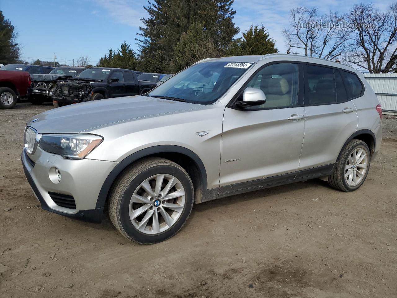 2016 Bmw X3 Xdrive28i Silver vin: 5UXWX9C58G0D91217