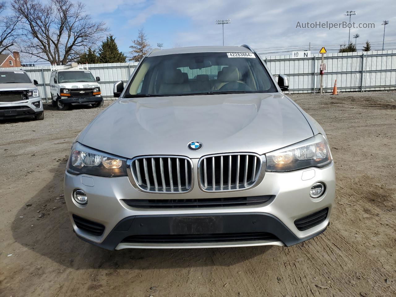 2016 Bmw X3 Xdrive28i Silver vin: 5UXWX9C58G0D91217