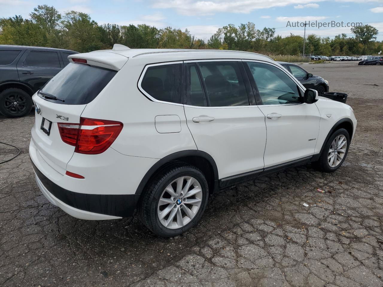 2013 Bmw X3 Xdrive28i White vin: 5UXWX9C59D0A10356