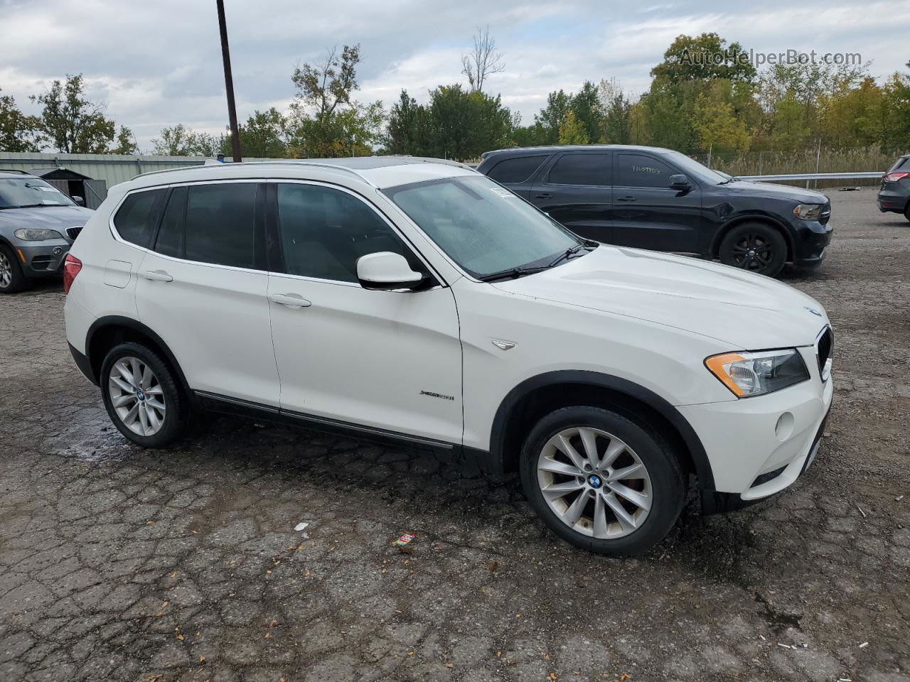 2013 Bmw X3 Xdrive28i White vin: 5UXWX9C59D0A10356